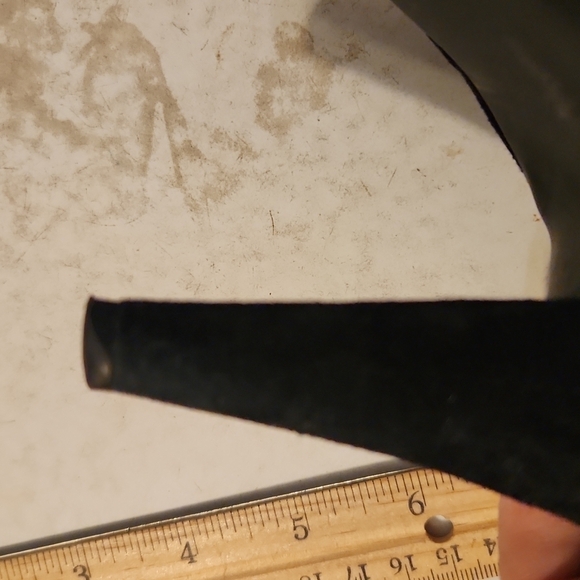 Me Too Black Heels Size 8 Leather Uppers Suade Feel Shoes Womens - Picture 12 of 12